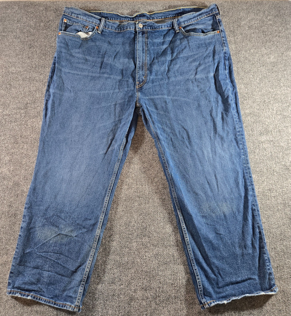 Levis 559 Jeans Mens 52x30 Dark Wash Blue Denim Relaxed Straight Leg Big Tall